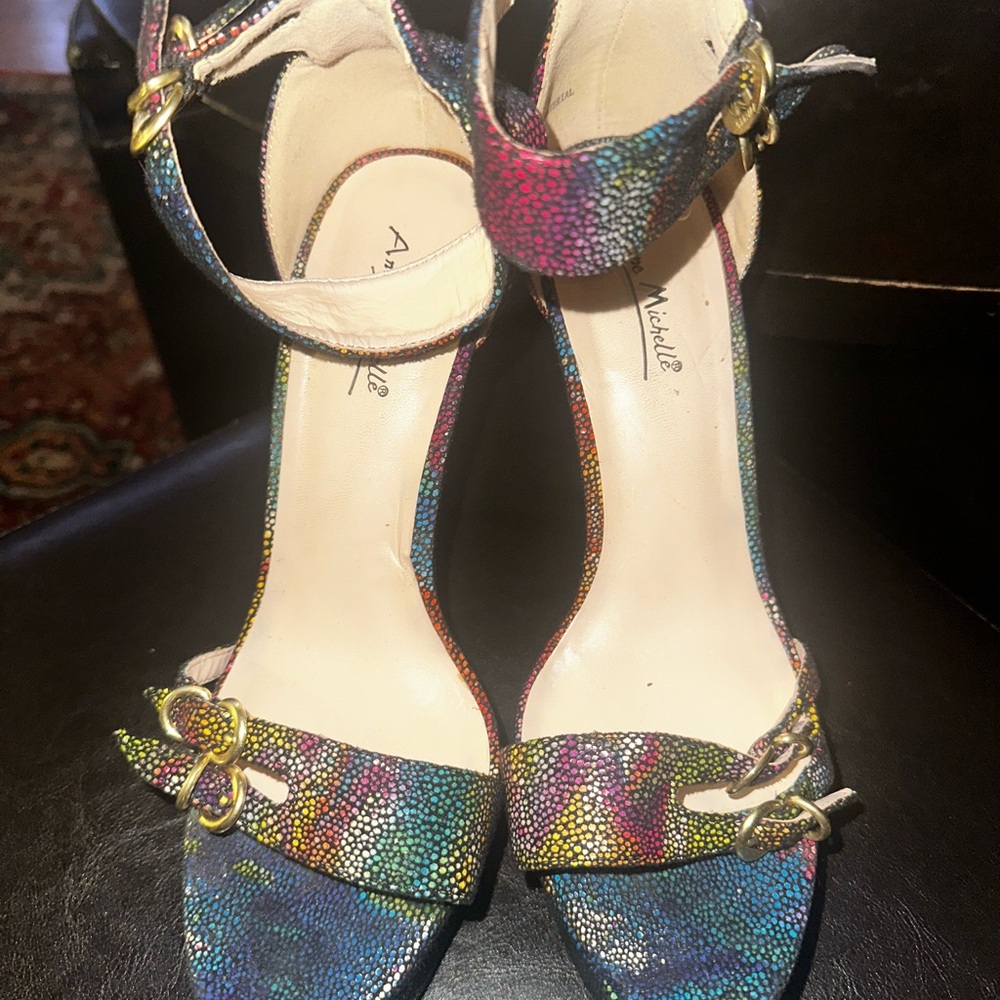 Anne Michelle Multicolor Platform Heels - Picture 5 of 6